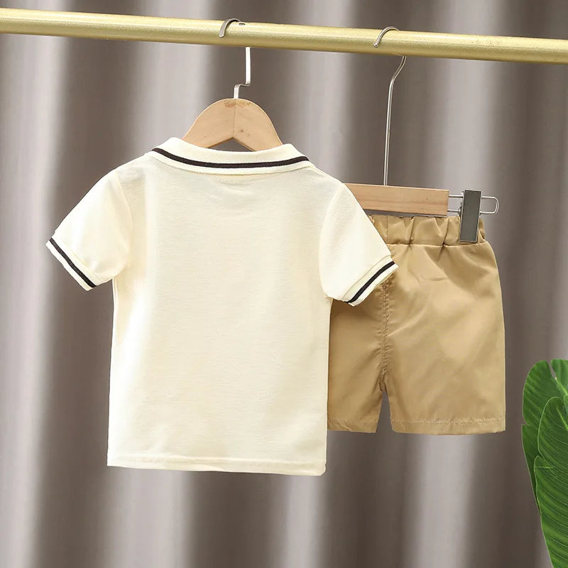 Baby Boy Clothes Set T-shirt+Shorts Kids Boy Summer Clothing Set Cute Cartoon Baby Boy Outfit Set Infant Toddler Tee Shirt Pants.
