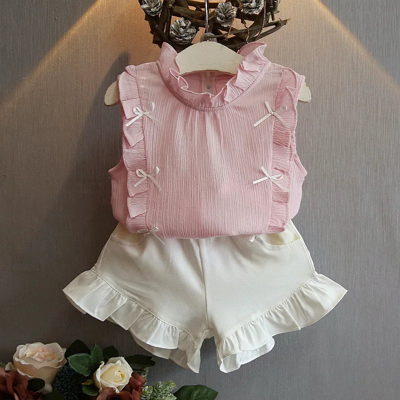 Toddler Girl Summer Clothing Set Baby Girls Printed T-shirt + Short Pants Outfit Infant Kids' Fashion Clothes 0-5 Years