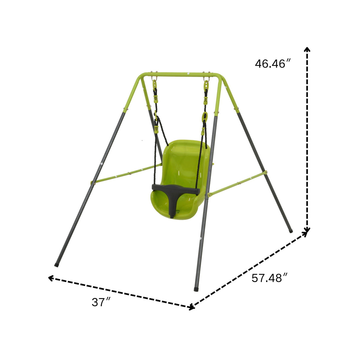 Xns001 Baby Swing With Safety Seat Indoor / Outdoor - Black / Green