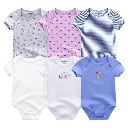 Baby Girl Jumpsuit 6Pcs/Lot Body Suit Spring Summer Toddler Boys Romper Cartoon Newborn Outfits Infant Clothes Set Cotton