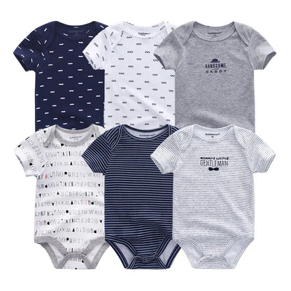 Baby Girl Jumpsuit 6Pcs/Lot Body Suit Spring Summer Toddler Boys Romper Cartoon Newborn Outfits Infant Clothes Set Cotton