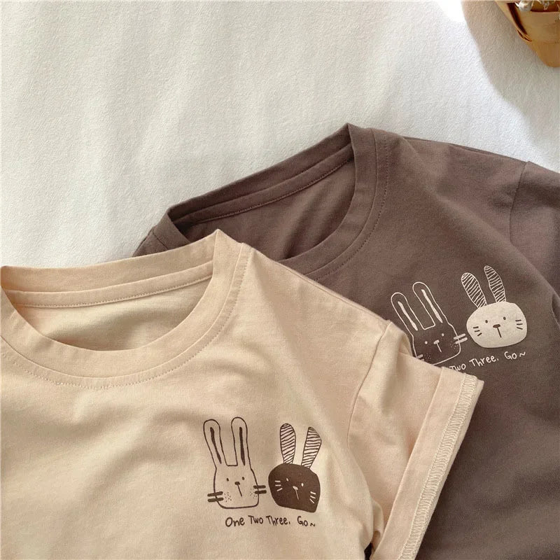 2025 Summer New Arrivals Children's short sleeve T-shirts Pure Cotton 2-7Y Easy care