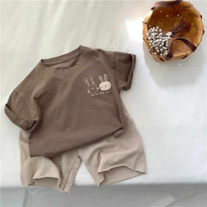 2025 Summer New Arrivals Children's short sleeve T-shirts Pure Cotton 2-7Y Easy care
