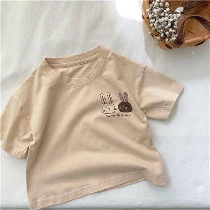 2025 Summer New Arrivals Children's short sleeve T-shirts Pure Cotton 2-7Y Easy care