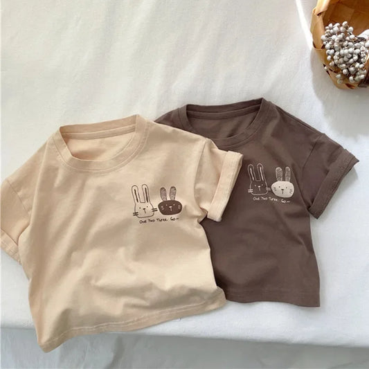 2025 Summer New Arrivals Children's short sleeve T-shirts Pure Cotton 2-7Y Easy care