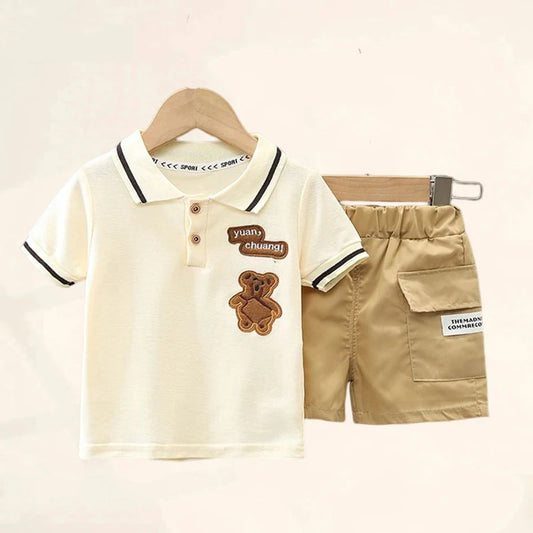 Baby Boy Clothes Set T-shirt+Shorts Kids Boy Summer Clothing Set Cute Cartoon Baby Boy Outfit Set Infant Toddler Tee Shirt Pants.