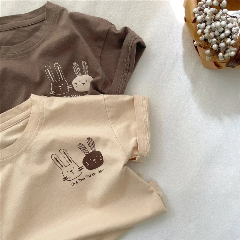 2025 Summer New Arrivals Children's short sleeve T-shirts Pure Cotton 2-7Y Easy care
