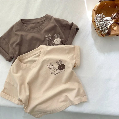 2025 Summer New Arrivals Children's short sleeve T-shirts Pure Cotton 2-7Y Easy care