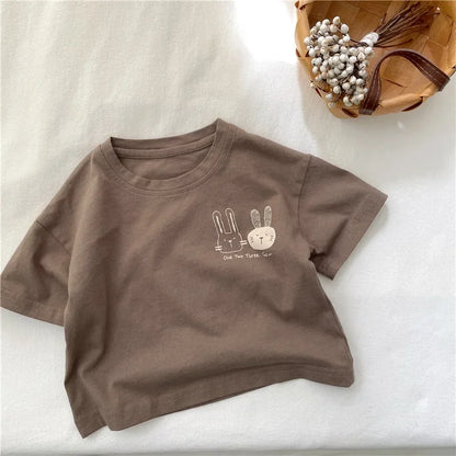 2025 Summer New Arrivals Children's short sleeve T-shirts Pure Cotton 2-7Y Easy care